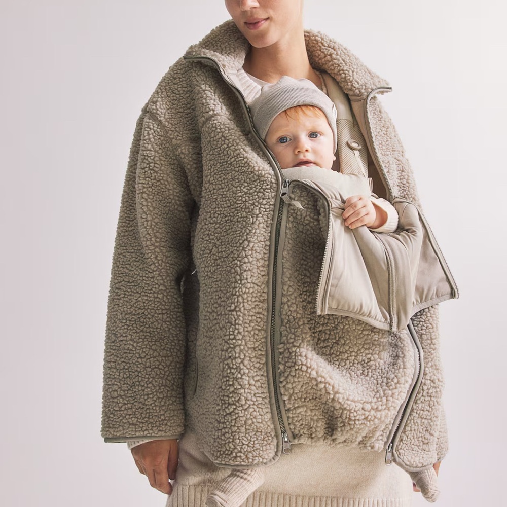 H&M Mama Before & After Babywearing Teddy Jacket